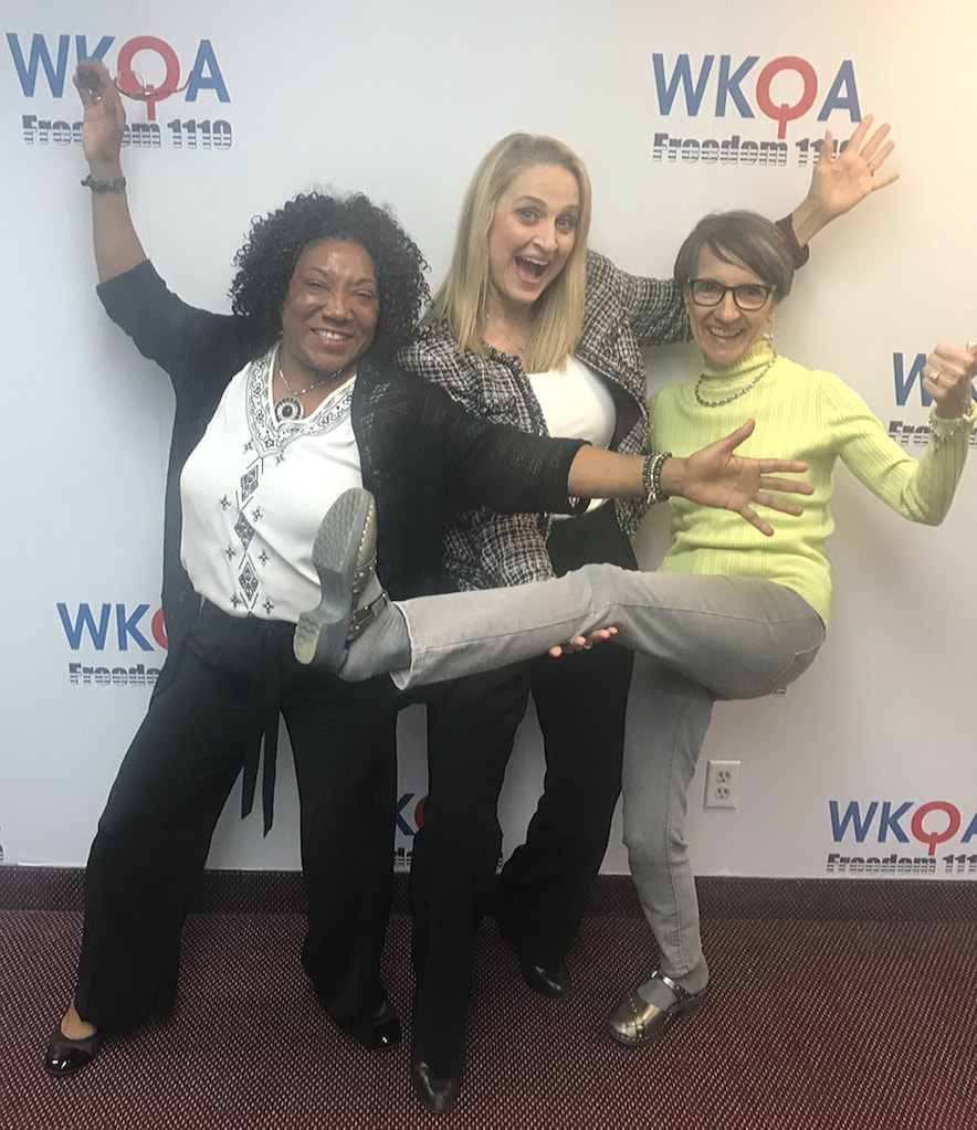 Dr. Bacon and her guests having fun posing at the WKQA studios in Virginia. 