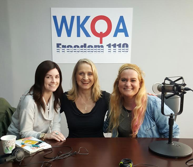 Host Dr. Christine M. Bacon with guest Gabby Mayfield and intern Sara Sieracki in the WKQA Studio in Norfolk, VA.